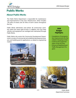 Public Works - City of Wheat Ridge