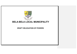 Final Delegation of Powers - Bela