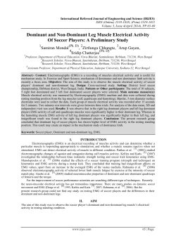 Dominant and Non-Dominant Leg Muscle Electrical Activity Of