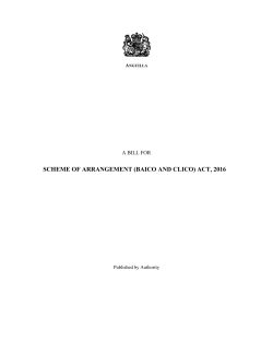 SCHEME OF ARRANGEMENT (BAICO AND CLICO) ACT, 2016