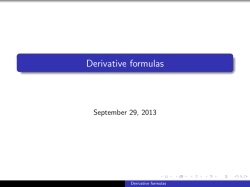 Derivative formulas