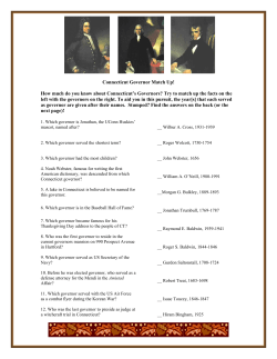 Connecticut Governor`s Quiz