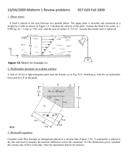 10/04/2009 Midterm 1 Review problems 057:020 Fall 2009