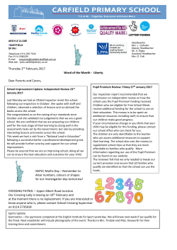 Thursday 2nd February 2017 Word of the Month