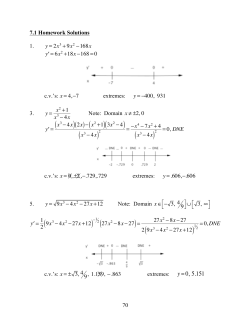 Chapter 7 Applications of Derivatives