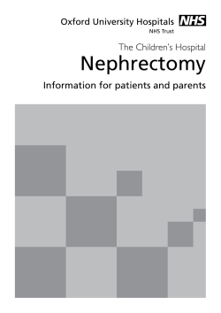 Nephrectomy - Oxford University Hospitals