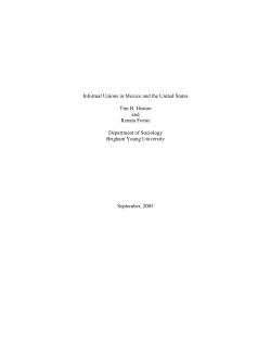 Informal Unions in Mexico and the United States Tim B. Heaton and