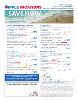 CANCuN/RIVIERA MAyA VAllARTA