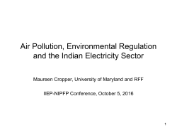 Air Pollution, Environmental Regulation and the Indian Electricity