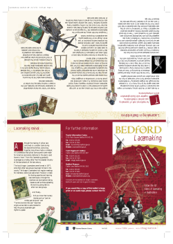 Lace Making Leaflet. Tourism Leaflet