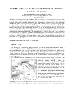classification of cyclone tracks over apennines and adriatic sea
