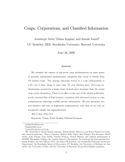 Coups, Corporations, and Classified Information