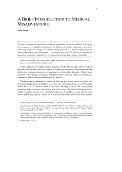 pdf A BRIEF INTRODUCTION TO MEDICAL MISADVENTURE File