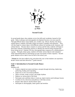 Dance @ PS41 Second Grade Unit 1: Introduction to Second Grade