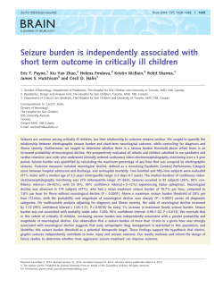 Seizure burden is independently associated with