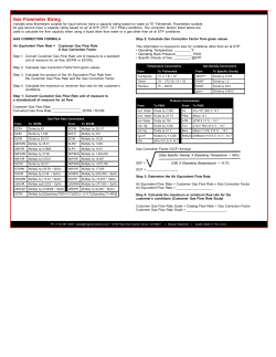 Gas Flowmeter Sizing - King Instrument Company