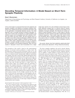 Decoding Temporal Information: A Model Based on Short