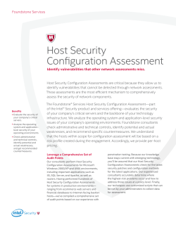 Host Security Configuration Assessment