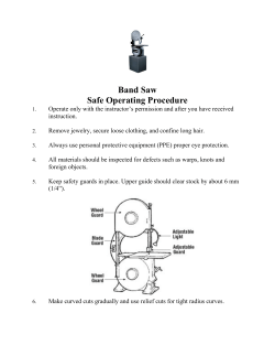 Band Saw Safe Operating Procedure