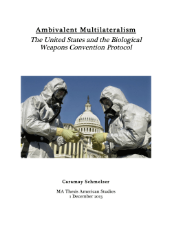 The United States and the Biological Weapons Convention Protocol