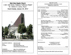 Beth Eden Baptist Church 1183 10th Street, Oakland, California
