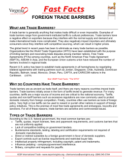 FF Issues Foreign Trade Barriers