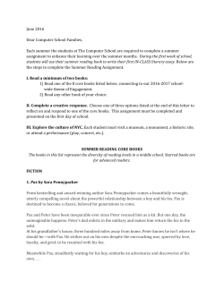 June 2016 Dear Computer School Families, Each summer the