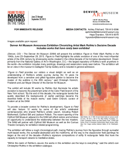 Denver Art Museum Announces Exhibition Chronicling Artist Mark