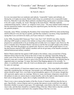 The Virtues of &ldquo;Cowardice&rdquo; and &ldquo;Betrayal,&rdquo;