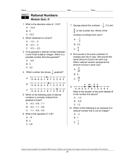 Rational Numbers