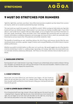 9 must do stretches for runners