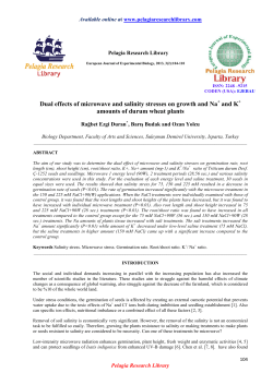 Dual effects of microwave and salinity stresses on growth