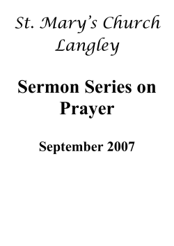 Prayer - The Parish of Langley Marish