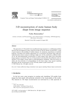 3-D reconstruction of static human body shape from