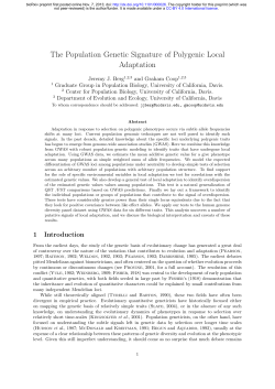 The Population Genetic Signature of Polygenic Local