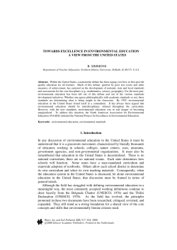 status of the drinking water standards program in the united states