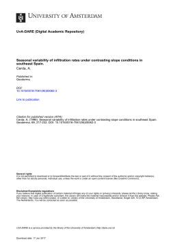 Seasonal variability of infiltration rates under - UvA-DARE
