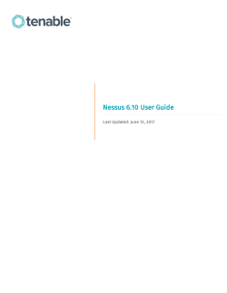 Nessus 6.10 User Guide - Documentation