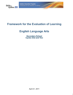 Framework for the Evaluation of Learning
