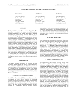 Isotopic Data Sonification: Shale Hills Critical Zone Observatory