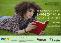 teen scene - Beaverton City Library, OR