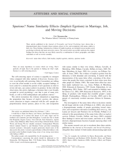 Spurious? Name Similarity Effects (Implicit Egotism