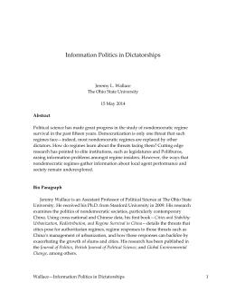Information Politics in Dictatorships