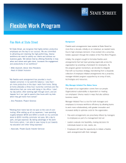 Flexible Work Program - State Street Corporation