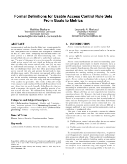Formal Definitions for Usable Access Control Rule