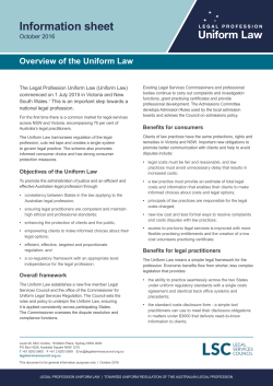Overview of the Uniform Law