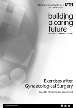 Exercises after Gynaecological Surgery