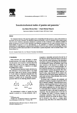 Sonovoltammetric studies of guanine and guanosine