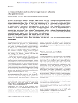 Mixture distribution analysis of phenotypic markers