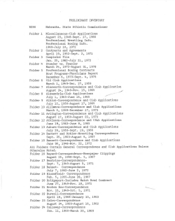 Ainsworth-Correspondence - Nebraska State Historical Society